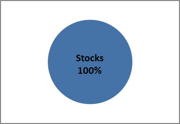 Figure 1: Example Asset Allocations (stock % / bond %) - Warren Buffett (100% equity)